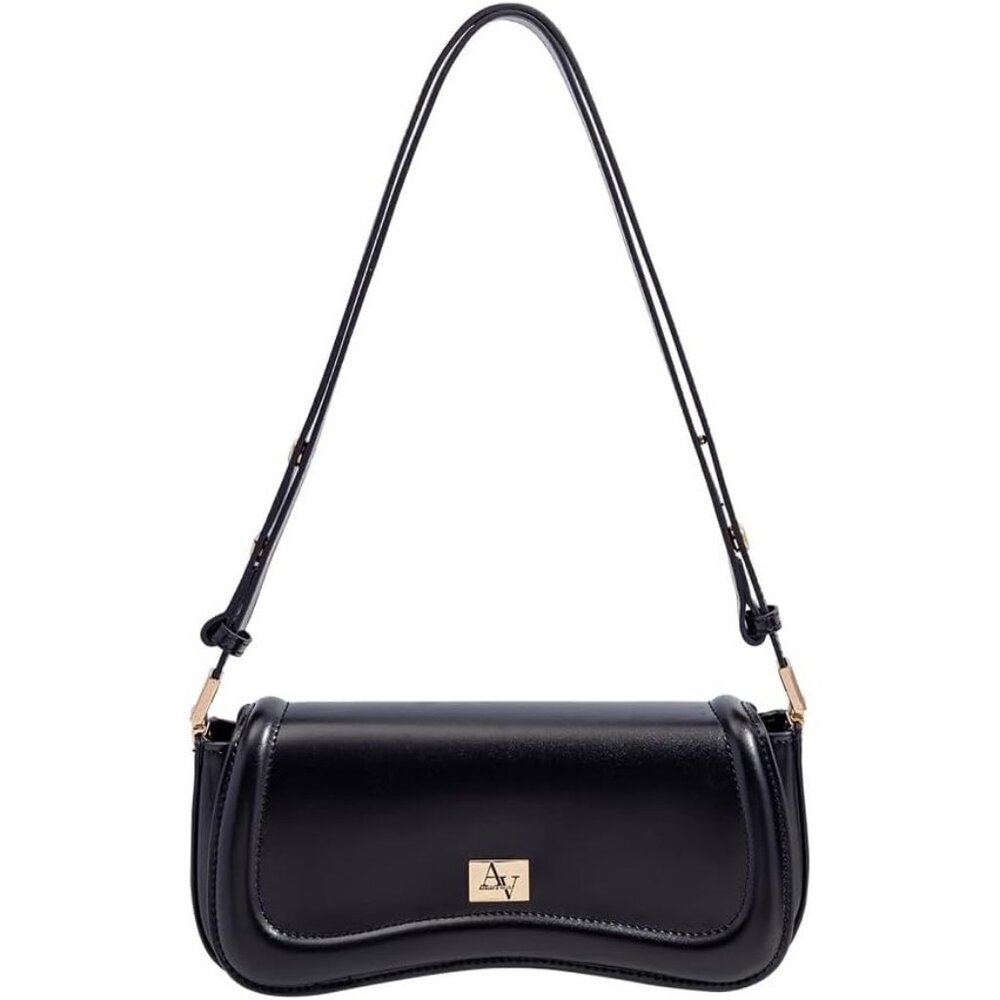 Women's Black Joy Shoulder Bag  Ladies Fashion Handbag for Daily & Travel Use